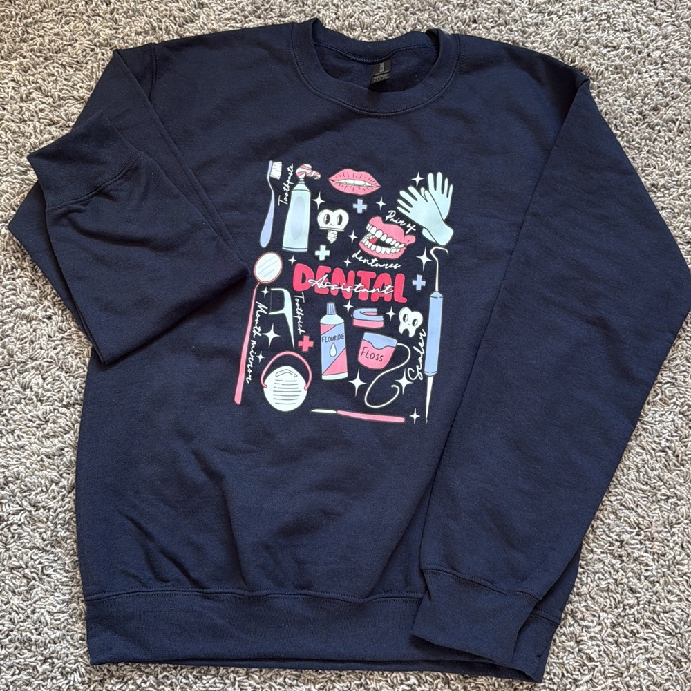 Graphic Dental Themed Sweatshirt